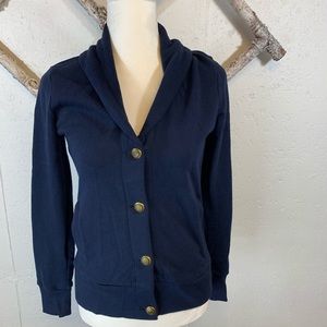 button front cardigan sweatshirt